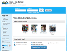 Tablet Screenshot of kleinhighschool.org